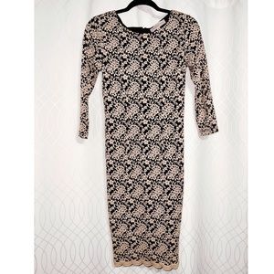 MIDI black and beige Philosophy dress size small